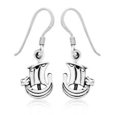 925 Sterling Silver Viking Pirate Boat Ship Longboat Norse Dangle Earrings for sale  Shipping to South Africa