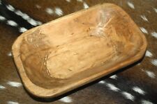 * Carved Wooden Dough Bowl Primitive Wood Trencher Tray Rustic Home Decor 8-12", used for sale  Shipping to Canada