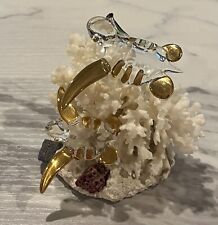 Decoração de estatueta pequena escultura tartarugas marinhas de vidro coral e dourado comprar usado  Enviando para Brazil