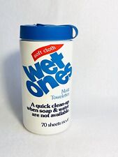 Contenedor vintage Wet Ones toallitas húmedas para bebé años 70-80 - utilería de película segunda mano  Embacar hacia Argentina