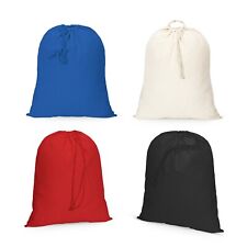 IMFAA Plain 100% Cotton Sack Drawstring Laundry Storage Bags in 4-Colours Lot for sale  Shipping to South Africa