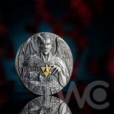 Lucifer Morning Star Dual Essence 2 oz Antique finish Silver Coin Cameroon 2023 for sale  Shipping to South Africa