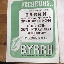 Publicité byrrh pêcheurs d'occasion  Rouen-