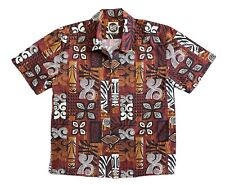 Camisa Tikiland Tiki por Jeff Granito Vermelha Botão para Cima SS Tribal Aloha Tamanho Médio, usado comprar usado  Enviando para Brazil