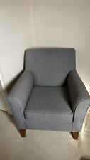 Grey armchair used for sale  LEICESTER