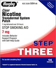 Parche del sistema transdérmico de nicotina transparente de rugby paso 3 7 mg (28 parche) (caja rota) segunda mano  Embacar hacia Argentina