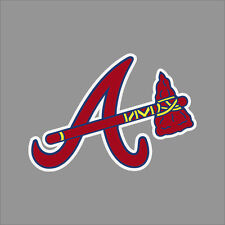 Calcomanía de vinilo con logotipo de equipo de Atlanta Braves #2 MLB pegatina coche ventana pared Cornhole segunda mano  Embacar hacia Mexico