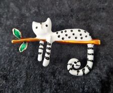 Enamel white cat for sale  PUDSEY
