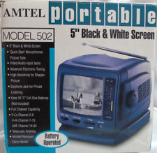 Usado, TV portátil Amtel modelo 502 vintage en blanco y negro - nueva en caja segunda mano  Embacar hacia Argentina