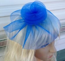 Blue fascinator millinery for sale  Shipping to Ireland