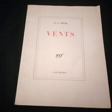 St - J. Perse: Vents NRF Gallimard ex n°1976 sur papier châtaignier 1946 EO d'occasion  Marseille XII