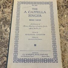 The A Cappella Singer Mixed Voices 1936 Vintage Song Book No. 1682 for sale  Shipping to South Africa