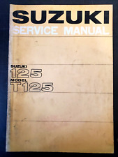 1971 - 1974 Original OEM Suzuki 125/T125 Manual de Manutenção de Serviço de Motocicleta, usado comprar usado  Enviando para Brazil