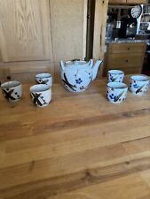 blue white teapot cups for sale  North Branch