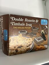 Vintage Double Rosette Timbale Iron Set Nordic Ware Original Box comprar usado  Enviando para Brazil