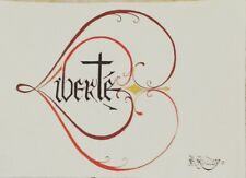 Freedom calligraphy postcard d'occasion  Expédié en Belgium