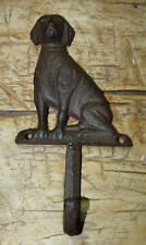 Cast Iron Antique Style DOG Coat Hooks Hat Hook Rack Towel LAB Retriever Puppy for sale  Grand Saline