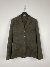 Polo Ralph Lauren Green Wool Tweed Dogtooth Check Custom Vintage Riding Jacket L for sale  Shipping to South Africa