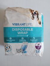 Fraldas descartáveis Vibrant Life para cães machos tamanho médio 18"-25" 12 unidades comprar usado  Enviando para Brazil