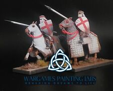 Handpainted mounted crusaders for sale  Shipping to Ireland