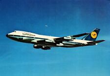Boeing B 747 D Jumbo Jet Lufthansa Airplane Vintage Postcard BP5, usado segunda mano  Embacar hacia Argentina