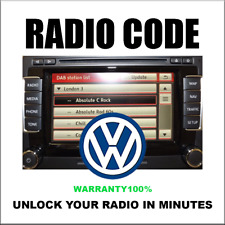 VW RADIO ANTI-THEFT UNLOCKING PIN CODE 26 RCD 510 RNS310  DECODING FAST SERVICE for sale  Shipping to South Africa