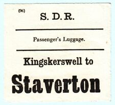 Railway luggage label for sale  STROUD