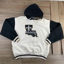 Used, Vintage New Orleans Saints Jacket Large White Black Men NFL Starter Hoodie Used for sale  Miami