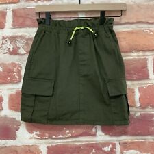 Minifalda para mujer Pull & Bear talla 4 verde oscuro bolsillo palanca corbata segunda mano  Embacar hacia Mexico