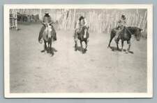 Cowboys Riding Horse~Palisades Fence RPPC "Jake Reed~Harry Pelly" Frontier Photo, used for sale  Shipping to South Africa