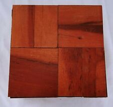 Reclaimed Parquet Flooring Zimbabwe Rhodesian Teak Wood 6 Inch Squares Lot Of 12 for sale  Shipping to South Africa