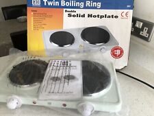 Used, NEW 2.5Kw Electric Portable Hob Double Ring Twin Solid Hot Plate Cooking Boiling for sale  Shipping to South Africa