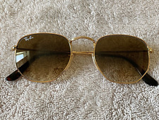 Óculos de sol Ray Ban RB3548 001/51 hexagonal marrom claro degradê 51 mm usado comprar usado  Enviando para Brazil