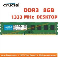 CRUCIAL DDR3 8GB 1333 MHz PC3-10600 Desktop Memória RAM DIMM 8GB Não EC 240pins  comprar usado  Enviando para Brazil