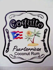 Pegatina calcomanía de ron Puerto Rico Coquito ideal para decorar botella de coquito, usado segunda mano  Embacar hacia Argentina