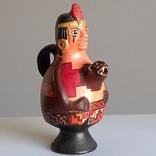 Figura de jarra de barco dios felino moche peruano siglo XX segunda mano  Argentina 