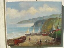 Vintage painting fishermen for sale  Waldport