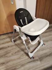 Used, Peg Perego Prima Pappa Follow Me High Chair, Licorice Faux Leather, White-Black for sale  Shipping to South Africa