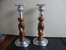 Wooden candle stick for sale  WIGAN