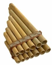 Hecho a mano caña bambú flauta zampona panpipe madera viento de madera instrumento musical segunda mano  Embacar hacia Argentina