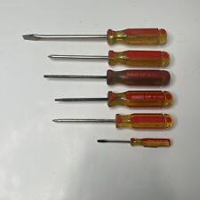 Antigo conjunto de 6 chaves de fenda STANLEY amarelo vermelho cabo rígido Torx/Phillips/plano EUA comprar usado  Enviando para Brazil