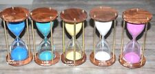 Table Wooden Timer Sand Gift Hourglass Decor Brass Vintage Antique Nautical 4'' for sale  Shipping to South Africa