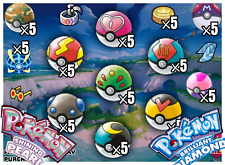 Pokemon Brilliant Diamond Shining Pearl Master Balls APRIBALLS ENTREGA RÁPIDA comprar usado  Enviando para Brazil