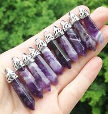 10pcs Colgantes de piedra de amatista Punto de curación Hexágono natural Chakra de piedra preciosa segunda mano  Embacar hacia Argentina