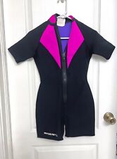 Used, Womens Black Shorty Wetsuit Jet Ski Paddle Board Suit  Size S Full Zip Water for sale  Shipping to South Africa
