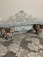 Used, Resin & Metal Victorian Rose French Cottage Decorative Wall Mounted Shelf for sale  Shipping to South Africa