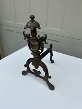 Antique Ornate Brass Asian Dragon Andiron for sale  Shipping to South Africa