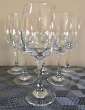 Set of 6 Clear Stemmed Wine Glasses;  7.75" Tall for sale  Shipping to South Africa