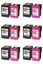 Used, Ink Cartridge Combo For HP 60XL 61XL 62XL 63XL 64XL 65XL With for sale  Chatsworth