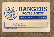 Usado, Cartão Privilege Agent Bils Rangers Football Club 1996 - 1997 comprar usado  Enviando para Brazil